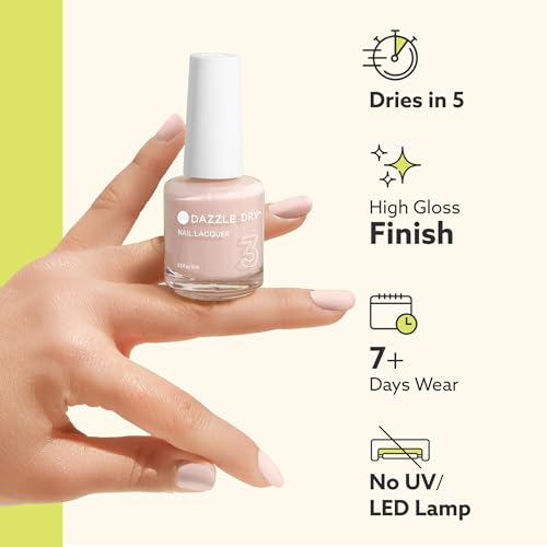 Dazzle Dry Nail Lacquer (Step 3) - So On Pointe - A pale almond cream. Semi-sheer cream. (0.5 fl oz)