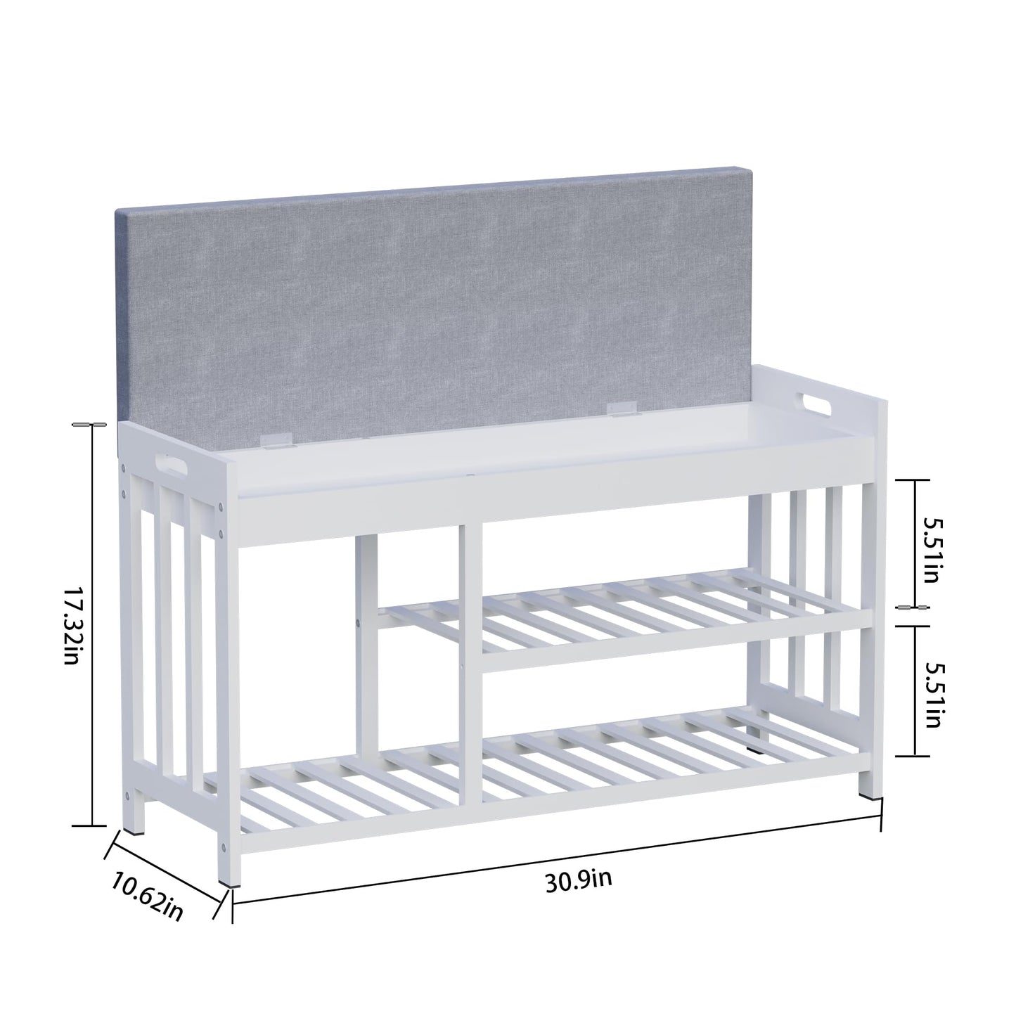 APRTAT 3-Tier Bamboo Shoe Rack Bench, Shoe Storage Organizer Bench, Entryway Benchs, Shoes Rack for Front Door Entrance, Entryway Bathroom Bedroom