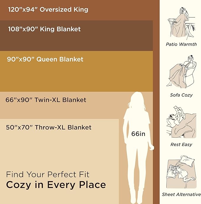 Bedsure 100% Cotton Blanket Queen Size for Bed - Breathable and Lightweight, Soft Cozy Textured Herringbone Woven Blanket for Summer Spring, Black, 90x90 inches