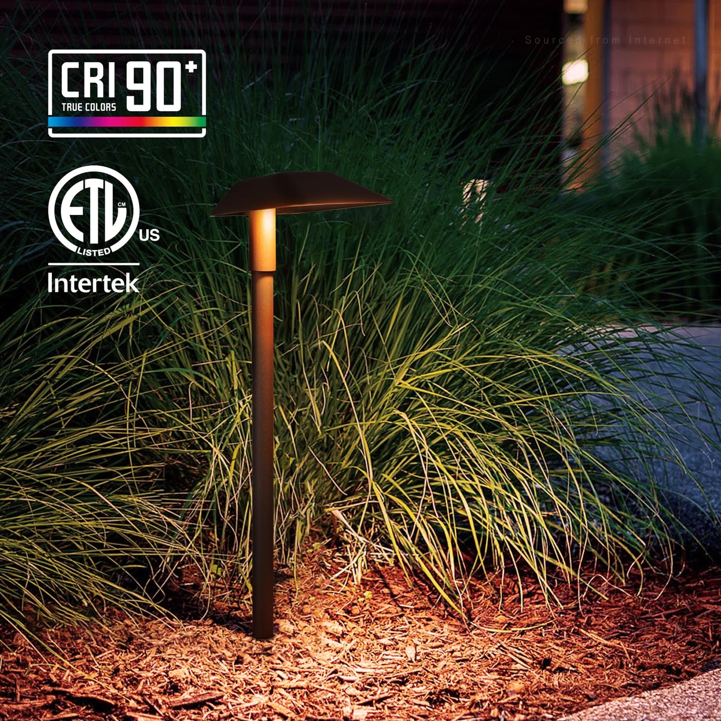 LEONLITE 5CCT Low Voltage Landscape Lights, 5W Anti-Glare LED Pathway Lights, Aluminum Housing, IP65 Waterproof for Outdoor Path Sidewalk Walkway Yard, 1800K/2700K/3000K/4000K/5000K, ETL, Pack of 6