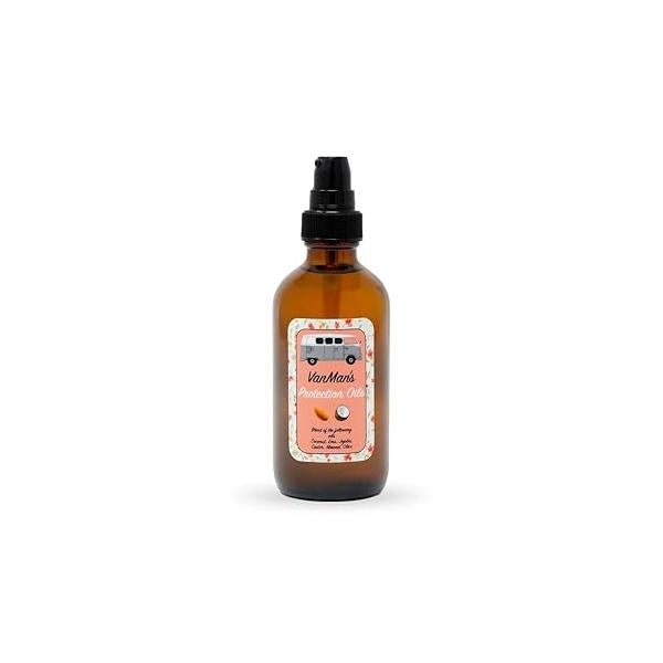 Vanman - Protection Oil Hair Serum for Growth Infused with Castor, Jojoba, Almond, Olive, Emu, Coconut Fragrance-Free Dry and Frizzy 4 Ounce