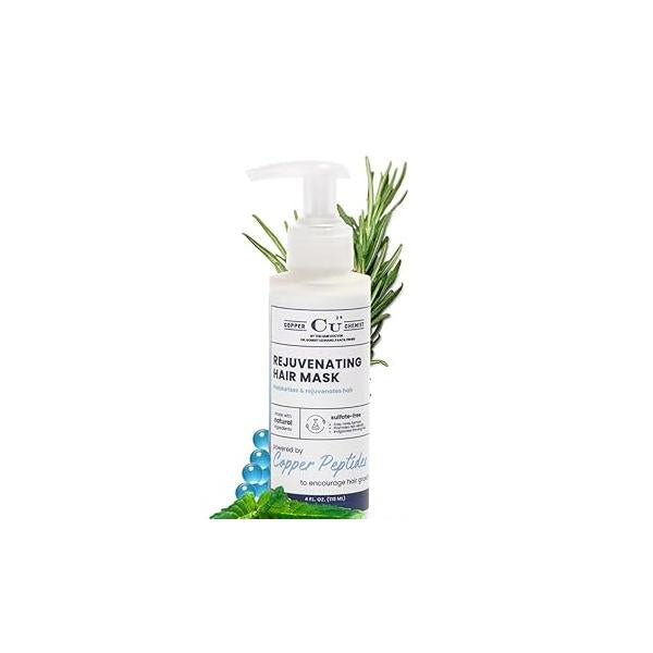 Copper Chemist Hair Mask For Dry, Damaged - Deeip Conditioning W/Copper Peptides Repair Treatment Thickness, Growth, & Thinning Doctor Developed, All Natural Care Women Men