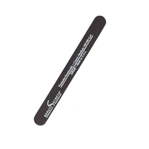 Beauty Secrets Quick Dry Nail Glue .5 Fl Oz (1 Pack) Bundled with Nail File Black Cushion Medium Coarse 180/100 Grit by Beauty Secrets