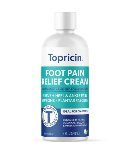 Topricin Foot Pain Relief Cream (8 oz) (2 Pack)