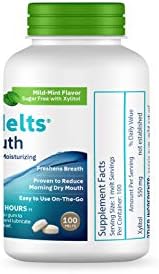 Oracoat XyliMelts for Dry Mouth Night Time or Day - Moisturizing Dry Mouth Adhering Discs, Sugar Free with Xylitol, 100 Count, Mild Mint Flavor, 8-Hour Relief
