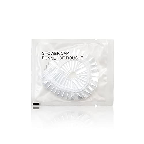 Waterproof Shower Cap (Clear Frosted Sachet), Travel Size Hotel Amenities, Airbnb