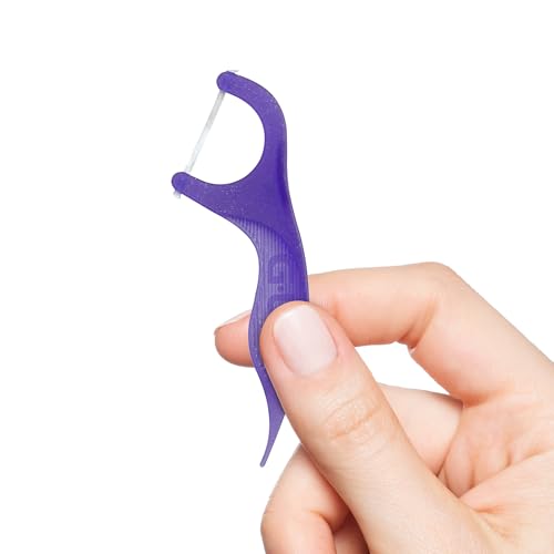 GUM Comfort Slide Floss Picks - Perfect for Tight Teeth - Extra Strong Shred-Resistant Dental Floss, Easy Grip Handle - Dental Flossers for Adults - Fresh Mint Flavor, 90 ct (6pk)