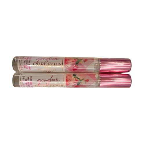 Bath & Body Works GINGHAM GORGEOUS Perfume Mini Spray Travel Size for Women 0.23 fl oz - Pack of 2