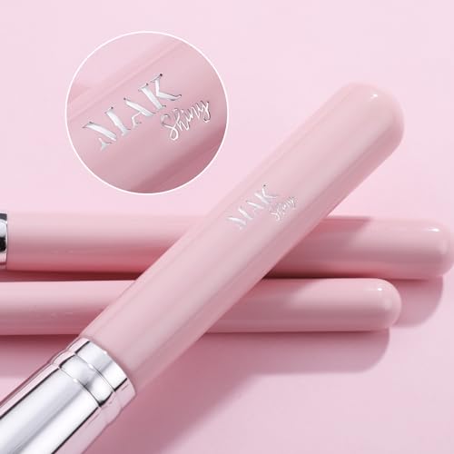 Makeup Brushes 9 Pcs Set with Leather Case, Multi Use with Synthetic Hair (9 Pcs + Leather Case Holder)
