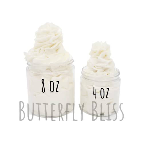 Butt Naked Whipped Body Butter, natural lotion, organic, 8oz jar, made with shea butter, mango butter, coconut oil, almond oil
