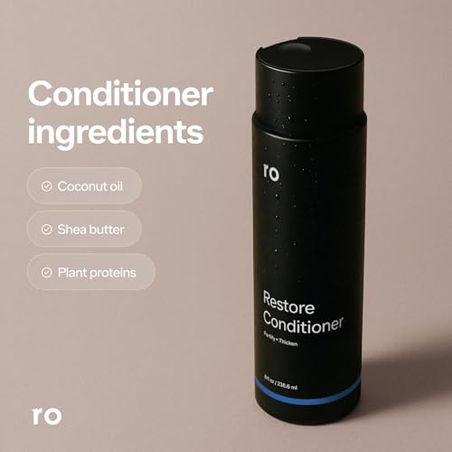 Roman Men's Revive Shampoo & Restore Conditioner Duo | Exfoliates, Clarifies, Fortifies & Moisturizes for Thicker Looking Hair, Made Without Sulfates, Parabens, or Phthalates | 8 fl oz (Pack of 2)