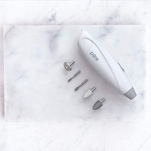 Pure Enrichment PureNails Express Cordless Manicure and Pedicure System - Portable, Battery-Powered Nail File with 5 Interchangeable Attachments, 2 Speeds and Storage Bag - Ideal for Travel & Home