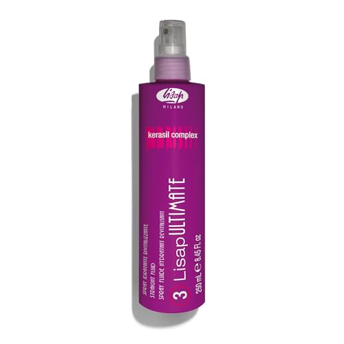 Lisap Heat Protectant for Hair, Ultimate Straight Fluid Hair Spray, Anti Frizz Hair Products, Thermal Protection Hydrating, Strengthening, Straightening & Styling Spray, For All Hair Types, 8.45 fl oz