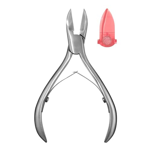 Revlon No-Ricochet Nail Nipper, Mess-Free Cuticle Remover Tool with Magnetic Shield for No Fly-Away Clippings, Made with Stainless Steel and Precision Blade, Easy Grip, 1 Count