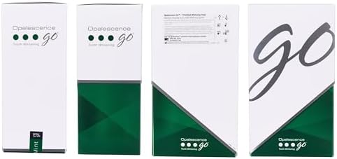 Opalescence Go 15% Mint - Prefilled Teeth Whitening Trays - 15% Hydrogen Peroxide - (10 Treatments) Made by Ultradent Products. Teeth Whitening Kit -Mint - Includes 2Chill Toothbrush 5194-1T