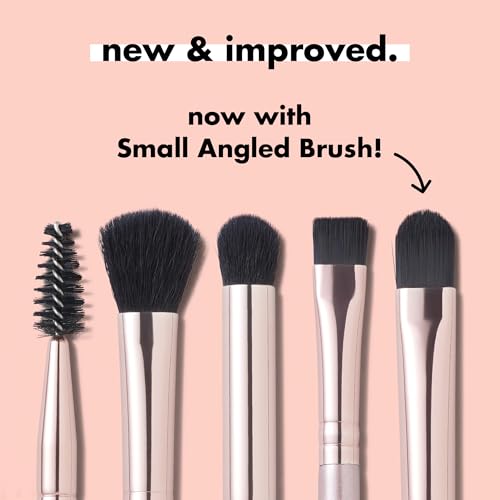 e.l.f. Ultimate Eyes 5 Piece Brush Collection, Makeup Brushes For Eyeliner, Eyeshadow, Brows & more, Vegan & Cruelty-Free