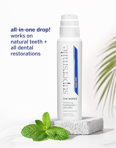 Supersmile The Works – whitening toothpaste and accelerator in one easy-to-use formula – Whitens Up to 6 Shades, Sassy Mint, 7 oz