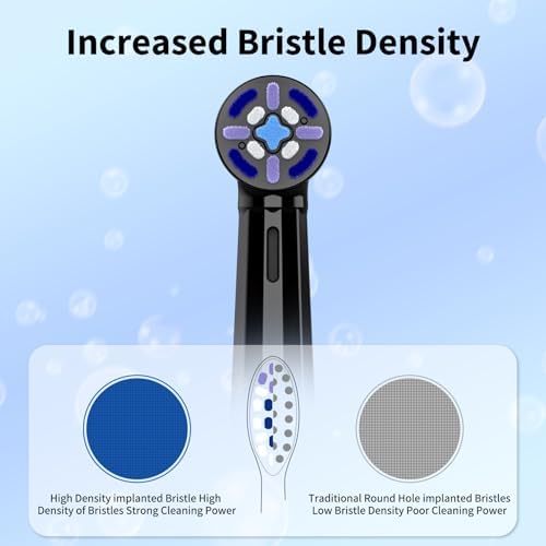 10 PCS iO Toothbrush Replacement Heads, Compatible with Oral B iO Toothbrush, Suitable for Oral B iO 3/4/5/6/7/8/9/10 Series Electric Toothbrushes, Black