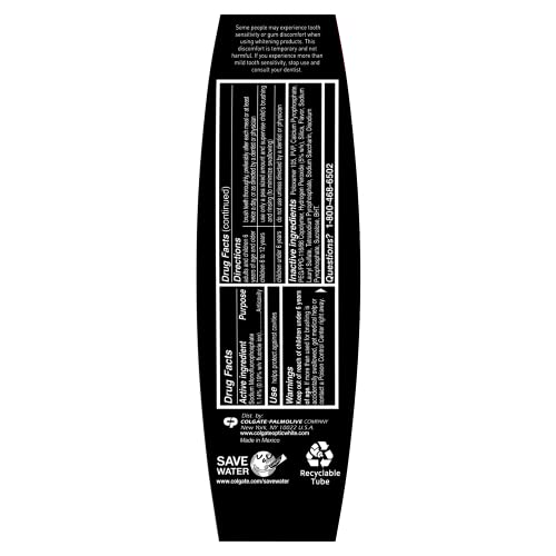 Colgate Optic White Pro Series Whitening Toothpaste with 5% Hydrogen Peroxide, Enamel Strength, 3 oz Tube