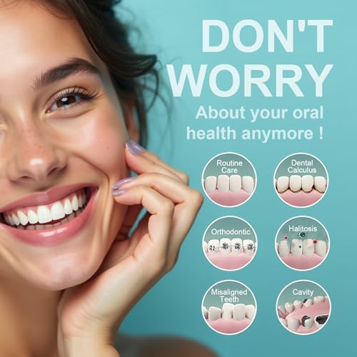 Nicefeel Water Dental Flosser Pick for Teeth 3 Modes Cordless Portable Water Teeth Cleaner Ipx7 Waterproof Oral Irrigator 300ml Tank Water Teeth Cleaner Rechargeable Flossing (Black, 4 Modes)