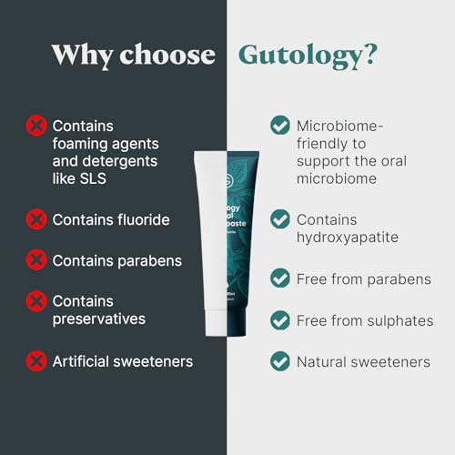 Natural Probiotic Hydroxyapatite Toothpaste Fluroide Free Toothpaste 120ml 4.2 Oz Remineralising Suitable for Adults & Children Helps Sensitive Teeth and Whitening Wild Mint Flavour