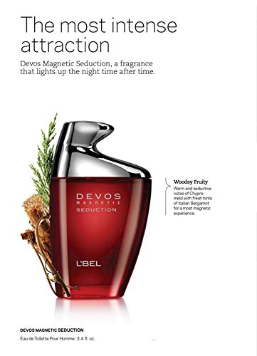 DEVOS MAGNETIC SEDUCTION by L'Bel Cologne EAU DE TOILETTE Pour Homme fragrance 3.4 Oz (3.4 Oz)