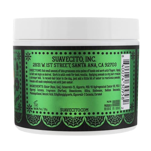 Suavecito Amber Altar Original Hold Pomade Fall Edition 4 oz - Medium Shine Water Based Wax Like Flake Free Hair Gel - Easy To Wash Out - All Day Hold For All Hairstyles