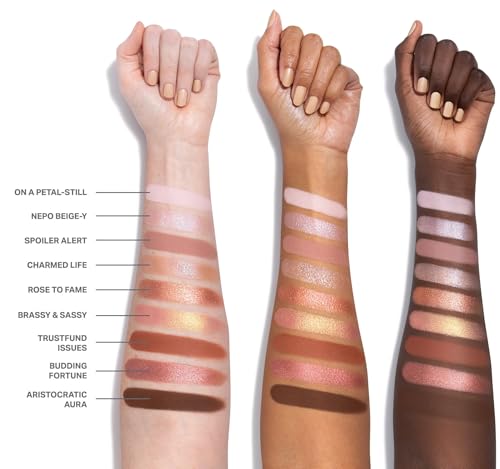 Morphe Rich & Foiled Artistry Palette - Foil-Effect Eyeshadow Palette with Matte, Shimmer & Foil Finishes - Mauve & Pink Eyeshadow with Luminous Payoff - Rose to Fame (0.35 oz)