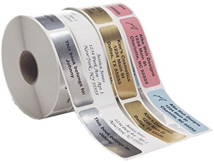 Return Address Labels - Roll of 500 Personalized Labels (Gold)