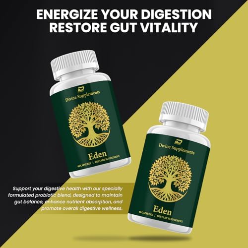 Eden Capsules – Eden Pills All-Natural Daily Supplement, Digestive Support, Gut Wellness, Pastillas Review (1 Pack - 60 Capsules)