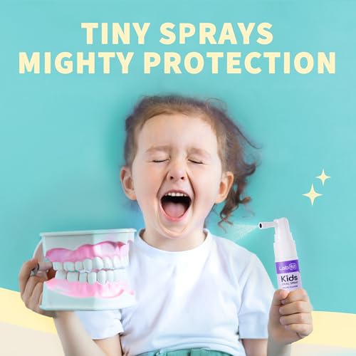 LAB52 Kids Oral Spray, Xylitol Vanilla Flavor Spray for Toddlers & Preschoolers, Fluoride-Free Daily Oral Care