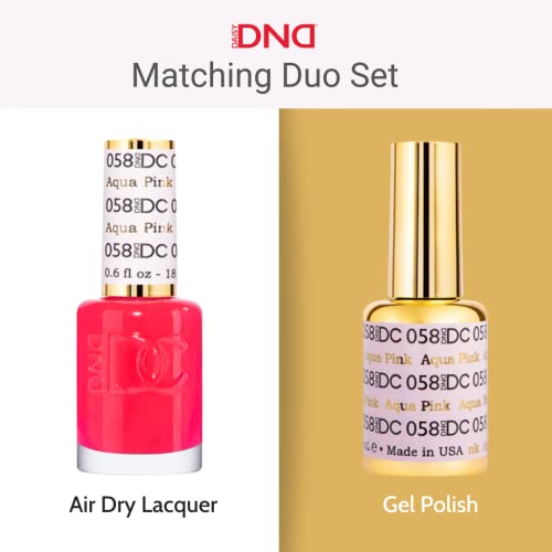DND DC Gel Polish Set, Blue Collection, UV/LED GelPolish and Air Dry Nail Lacquer, Matching Chip-Free Polish Duo, 0.5 Fl Oz Each