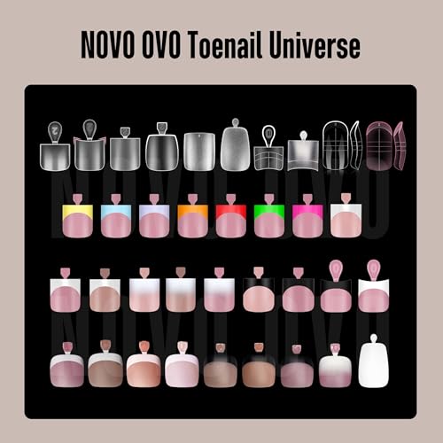French Tip Toe Nail Tips Press on, Sharp Square Pre-Designed Soft Gel False Toenail Extension, BERRY PINK Pre-applied Tip Primer & Base Coat, Full Cover Acrylic for DIY x 15 Sizes 240 pcs