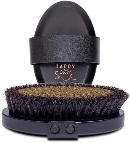 Copper Body Brush - Dry Brushing Body Brush with Ion Charged Copper Bristles, Glowing Skin, Lymphatic Drainage and Blood Circulation Improvement