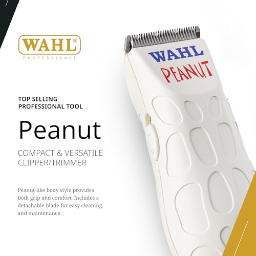 Wahl Professional Peanut Trimmer Corded Lightweight Powerful Rotary Motor Includes 4 Trimming Guides Accessories