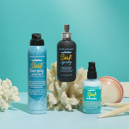 Bumble and bumble. Surf Foam Spray Blow Dry Hair Lightweight Mousse | Adds Texture + Hold | Wavy, Straight, 4 Ounce