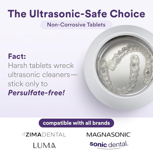 Weiss Naturals Retainer Cleaner Tablets, Invisalign Cleaner, Remove Stains, Odors & Plaque, FSA & HSA Eligible, PERSULFATE FREE Night Guard & Denture Cleaner 4-Month Supply, 120 Grape Scented Tablets