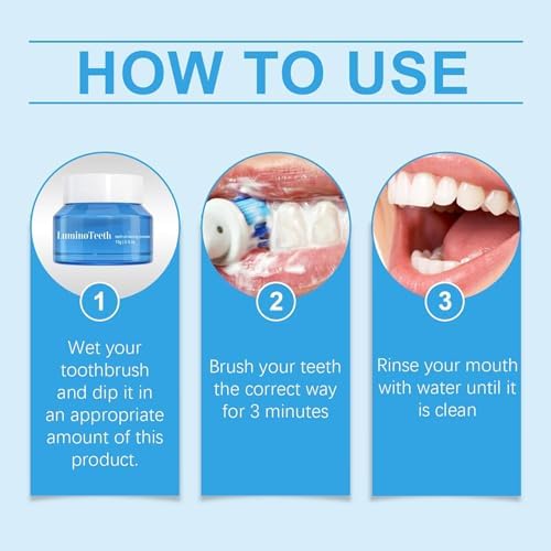 Lumino Teeth™ Teeth Whitening Deluxe Powder, Natural Teeth Whitener, Luminoteeth Booster Powders-Breath Freshness and Fluoride-Free Whitens, Strengthens & Purifies