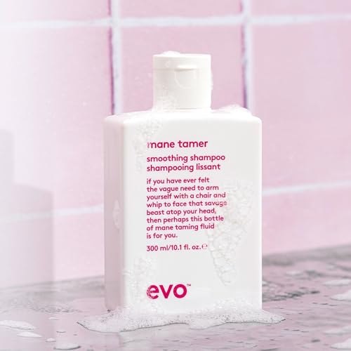 EVO Mane Tamer Smoothing Shampoo - Cleans, Smooths, & Strengthens Hair - Reduces Frizz - 300ml / 10.1fl.oz - 300ml / 10.1fl.oz