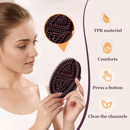 2PCS Meridian Brush Massage Body, 2025 New Full Body Relaxation Meridian Massage Brush, Beauty Salon Professional Custom Meridian Brushs for Full Body and Leg SPA Massager Relaxation (Brown)
