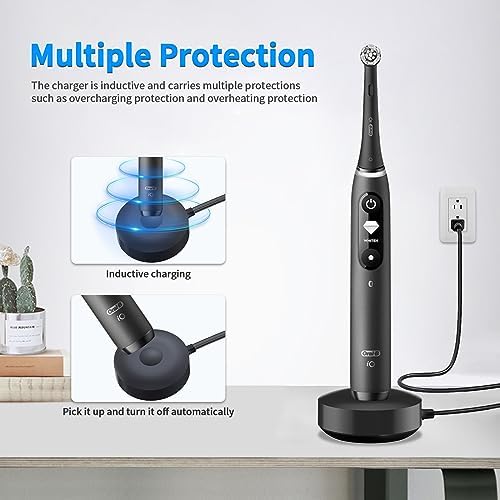 Charger for Oral B iO iO7 iO8 iO9 Electric Toothbrush, Model 3768 Magnetic Replacement Charger for Oral-B iO Electric Toothbrushs（Incompatible IO4/5/6