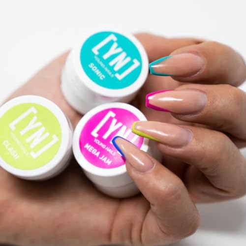 Young Nails Mission Control Gel Paint for Nails, Precision Gel Paint for Detailed Nail Art, Cure with Zero Tacky Layer, 5 grams.