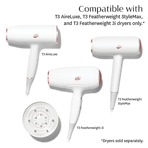 T3 SoftTouch 3 Diffuser | Compatible with T3 AireLuxe, T3 Featherweight StyleMax & T3 Featherweight 3i Hair Dryers only | Volumize, Define Curls and Eliminate Frizz for Wavy, Curly or Coily Hair