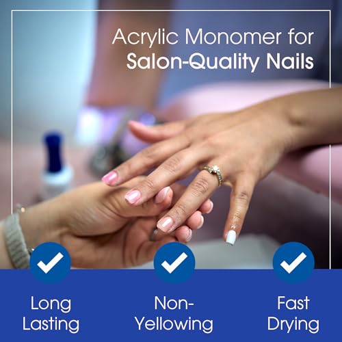 DeEnti Nomma Plus Professional Liquid Monomer, EMA Nail Liquid for Acrylic Powder, Non-Yellowing Monomer, 4oz Bottle, Professional Salon Quality Manicure and Pedicure Supplies