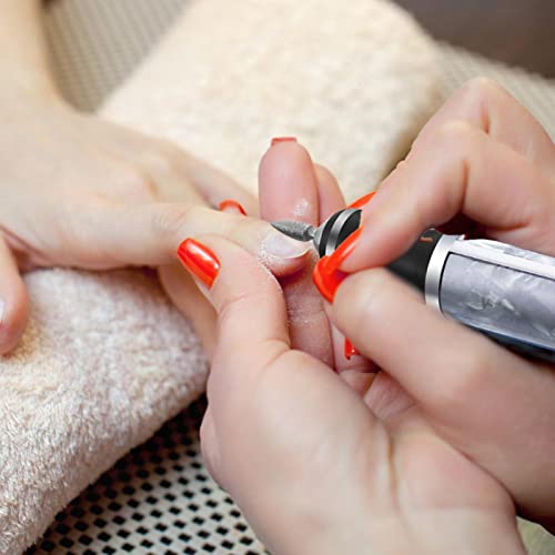 Electric Nail File - 4 Speed Cordless Acrylic Nail Tool Kit for Thick Toenails, Edge Shaping, Polishing, Grinding, Nursing, Peeling