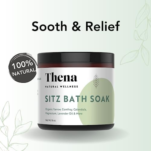 Best Organic Sitz Bath Soak for Postpartum Recovery Care New Mom Essentials & Natural Hemorrhoid Treatment, 100% Natural & Gentle with Pure Epsom and Dead Sea Salts Witch Hazel Lavender Essential Oil