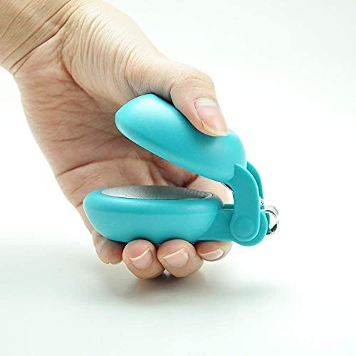 HARAC Special Needs Nail Clippers for Arthritic Hands, Senior and Kids, Adapted Nail Clipper for Fingernail and Thick Toenail, Made in Japan (Blue)