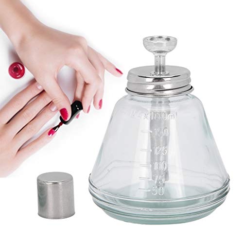 Nail Art Remover 180Ml Press Bottle, Water Dispenser Shoe Shine Gel Pump Type Liquid Empty Polish Refillable Bottle Container Manicure Accessory Liquid Water Dispenser
