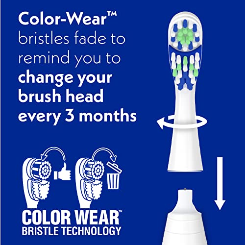 Spinbrush PRO CLEAN Battery Powered Toothbrush, Soft Bristles, 1 Count, Gold or Blue Color May Vary