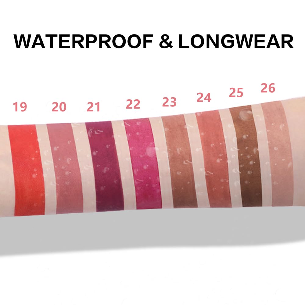 BINGBRUSH Lip Crayons Matte Longwear Lipstick Pack Set,Moisture Smooth Lipliner With Built-in Sharpener Ultimate Super Stay Ink Lip Crayon for Makeup,Waterproof Velvet Lipgloss Lip Stain(24Indian Red)